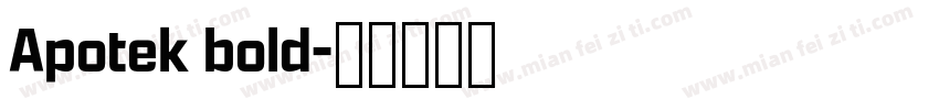 Apotek bold字体转换